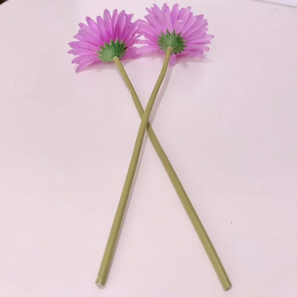 LIFELIKE Lavender Purple Gerber Daisy Flowers Floral Home Decor Arrangement
